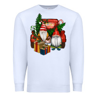 White Christmas Truck And Gnome Premium Sweatshirt - RanaPortraitStore