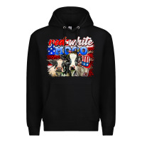 Black red white moo Premium Hoodie - AdoDesignShop