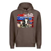 Coffee red white moo Premium Hoodie - AdoDesignShop
