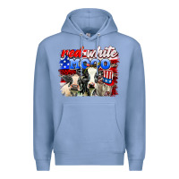 Colony Blue red white moo Premium Hoodie - AdoDesignShop