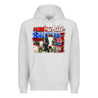 Dove Grey red white moo Premium Hoodie - AdoDesignShop