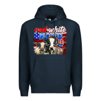 Navy red white moo Premium Hoodie - AdoDesignShop