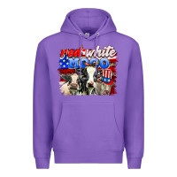 Purple red white moo Premium Hoodie - AdoDesignShop