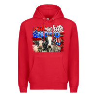 Red red white moo Premium Hoodie - AdoDesignShop