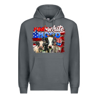 Rock red white moo Premium Hoodie - AdoDesignShop