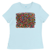 Leopard With Multiple Color Glitters Ladies Tee | Teevron