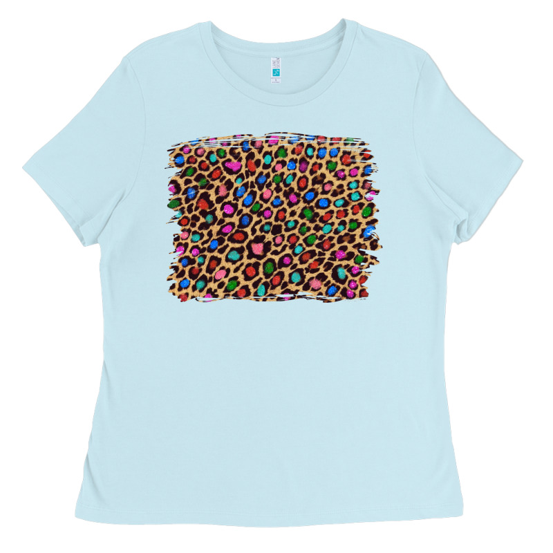 Leopard With Multiple Color Glitters Ladies Tee by Artiststas | Teevron