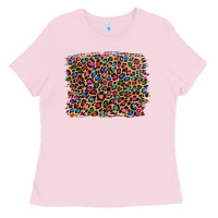 Bubblegum Pink leopard with multiple color glitters Ladies Tee - Artiststas