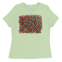 Matcha leopard with multiple color glitters Ladies Tee - Artiststas