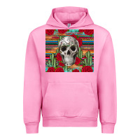 Fuchsia Pink skull cactus Urban Hoodie - JahusDesignShop