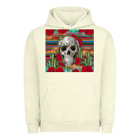 Pigment Pistachio skull cactus Urban Hoodie - JahusDesignShop