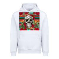 White skull cactus Urban Hoodie - JahusDesignShop