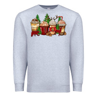 Heather Grey lumberjack coffee cups Premium Sweatshirt - Zillion Design Studio