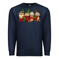 Navy lumberjack coffee cups Premium Sweatshirt - Zillion Design Studio
