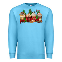 Ocean Blue lumberjack coffee cups Premium Sweatshirt - Zillion Design Studio
