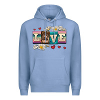Colony Blue love dog Premium Hoodie - AdoDesignShop