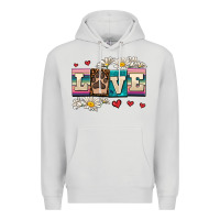 Dove Grey love dog Premium Hoodie - AdoDesignShop