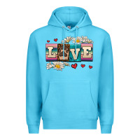 Ocean Blue love dog Premium Hoodie - AdoDesignShop