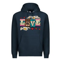 Navy love dog Premium Hoodie - AdoDesignShop
