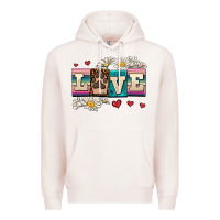 Pale Pink love dog Premium Hoodie - AdoDesignShop