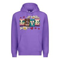 Purple love dog Premium Hoodie - AdoDesignShop