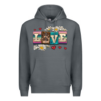 Rock love dog Premium Hoodie - AdoDesignShop