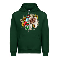 Forest Green Christmas dental sunflower Urban Hoodie - JahusDesignShop