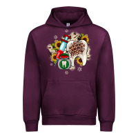 Mauve Wine Christmas dental sunflower Urban Hoodie - JahusDesignShop