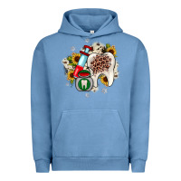 Pigment Pebble Blue Christmas dental sunflower Urban Hoodie - JahusDesignShop