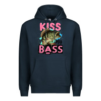Navy kiss my bass Premium Hoodie - JahusDesignShop