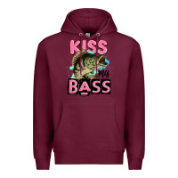 Burgundy kiss my bass Premium Hoodie - JahusDesignShop