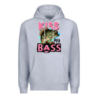 Heather Grey kiss my bass Premium Hoodie - JahusDesignShop