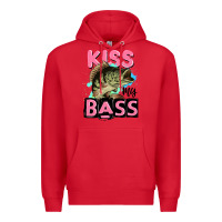 Red kiss my bass Premium Hoodie - JahusDesignShop