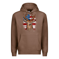 Chestnut deer american flag Premium Hoodie - JahusDesignShop