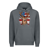 Rock deer american flag Premium Hoodie - JahusDesignShop