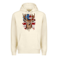 Sandshell deer american flag Premium Hoodie - JahusDesignShop