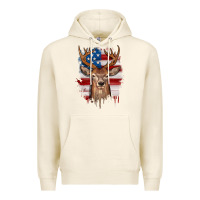 Tofu deer american flag Premium Hoodie - JahusDesignShop