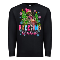 Black freezing season skeleton Premium Sweatshirt - Zillion Design Studio