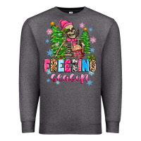 Charcoal Heather freezing season skeleton Premium Sweatshirt - Zillion Design Studio