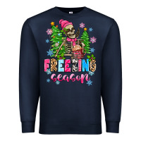 Navy freezing season skeleton Premium Sweatshirt - Zillion Design Studio