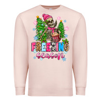 Pale Pink freezing season skeleton Premium Sweatshirt - Zillion Design Studio