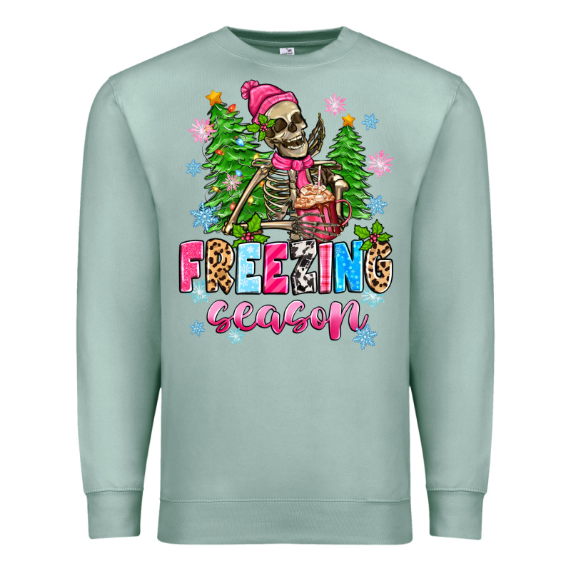Freezing Season Skeleton Premium Sweatshirt by Zillion Design Studio | Teevron