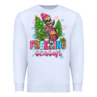 White freezing season skeleton Premium Sweatshirt - Zillion Design Studio