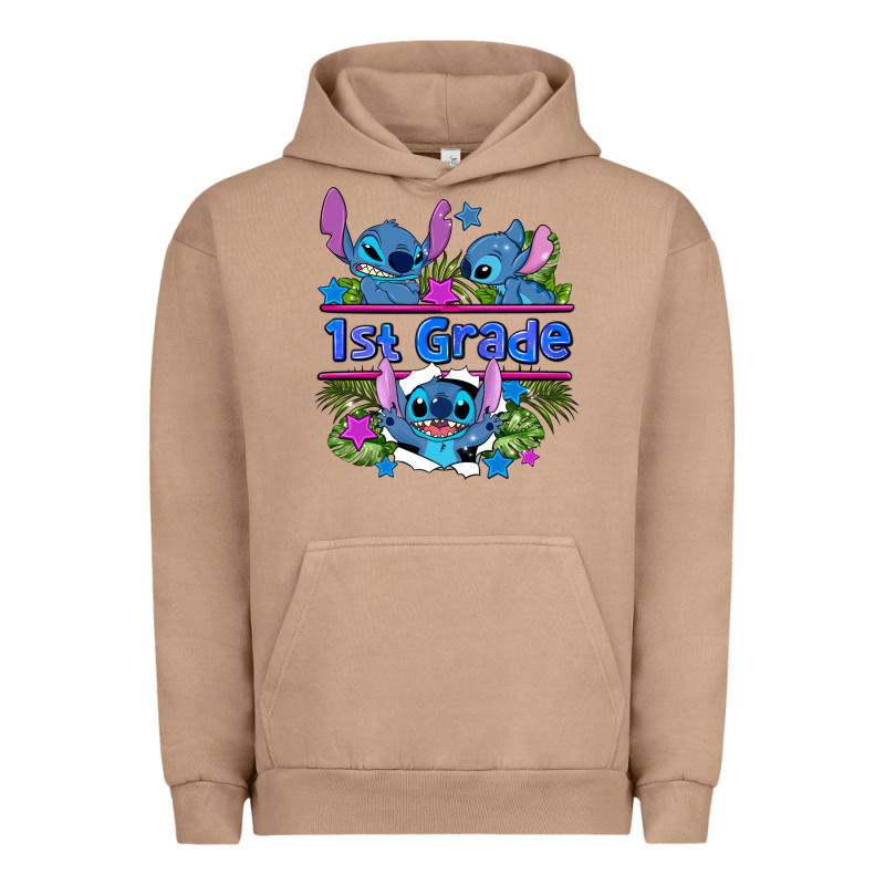 Preview Flower Stitch 1st Grade Urban Hoodie by AdoDesignShop | Teevron