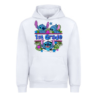 White preview flower stitch 1st grade Urban Hoodie - AdoDesignShop