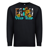 Black faith over fear Premium Sweatshirt - texasbilliewilder