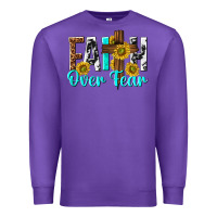 Purple faith over fear Premium Sweatshirt - texasbilliewilder