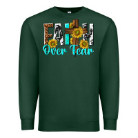 Sports Green faith over fear Premium Sweatshirt - texasbilliewilder