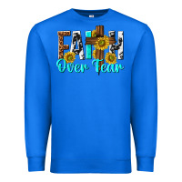 True Royal faith over fear Premium Sweatshirt - texasbilliewilder