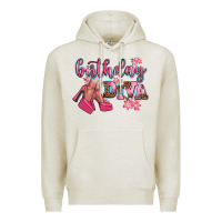 Oatmeal Heather birthday diva Premium Hoodie - AdoDesignShop